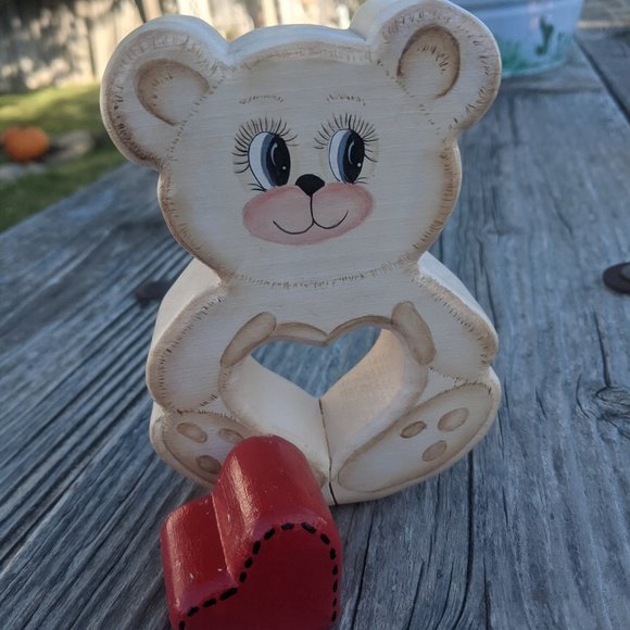 Valentine's Day Book and Wood Bear Bundle Set of 4 - Picture 8 of 8